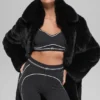 Cappotto Starstruck in pelliccia sintetica - Nero