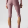 Capri Divine High-Waist Airlift in rete - Smoky Quartz