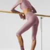 Capri Divine High-Waist Airlift in rete - Smoky Quartz