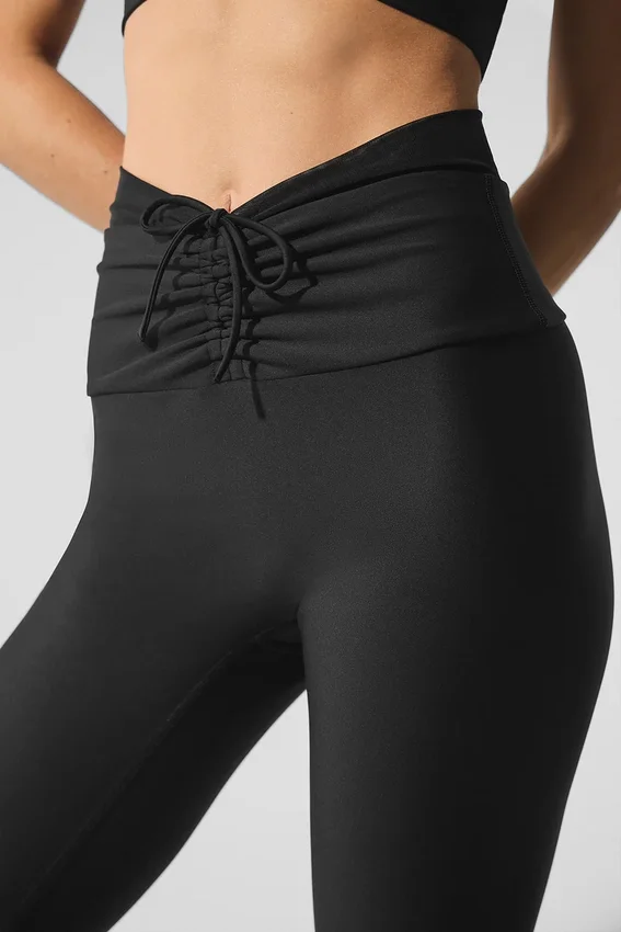 Capri Divine High-Waist in rete Airlift - Nero