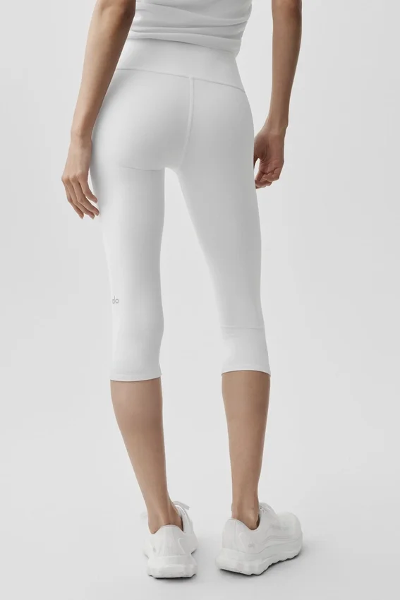 Capri High-Waist Airbrush da 16" - Bianco
