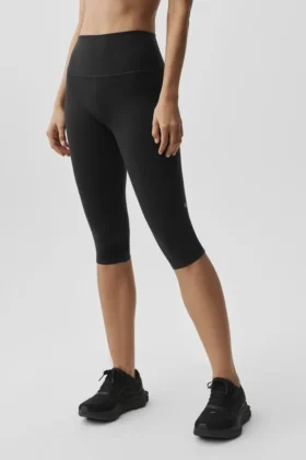 Capri High-Waist Airbrush da 16" - Nero