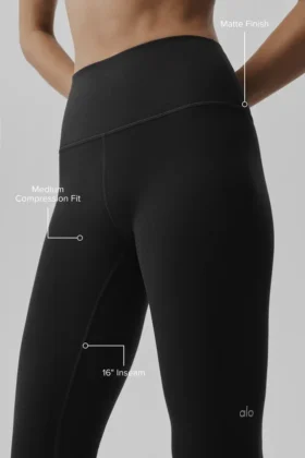 Capri High-Waist Airbrush da 16″ – Nero