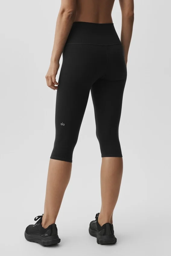 Capri High-Waist Airbrush da 16" - Nero