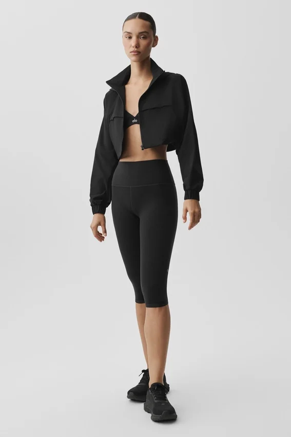 Capri High-Waist Airbrush da 16" - Nero