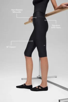 Capri High-Waist Airlift da 16” – Nero