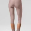 Capri High-Waist Airlift in rete “Just Right” - Taupe