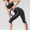 Capri High-Waist Airlift Super Sleek Contrast - Nero/Bianco