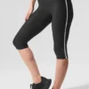 Capri High-Waist Airlift Super Sleek Contrast - Nero/Bianco