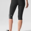 Capri High-Waist Airlift Super Sleek Contrast - Nero/Bianco