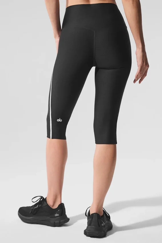 Capri High-Waist Airlift Super Sleek Contrast - Nero/Bianco
