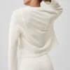 Cardigan con collo a cravatta New Class in misto lana e cashmere - Avorio