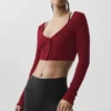 Cardigan corto a coste Whisper - Rosso Summer Romance