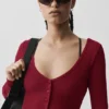 Cardigan corto a coste Whisper - Rosso Summer Romance