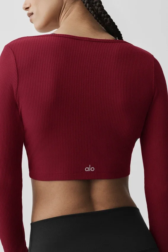 Cardigan corto a coste Whisper - Rosso Summer Romance