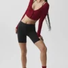 Cardigan corto a coste Whisper - Rosso Summer Romance