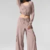 Cardigan corto in cashmere trasparente - Taupe