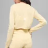 Cardigan corto in misto lana e cashmere New Class - Giallo candela