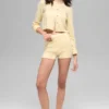 Cardigan corto in misto lana e cashmere New Class - Giallo candela