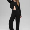 Cardigan corto New Class in lana e cashmere - Nero
