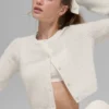 Cardigan corto New Class in misto lana e cashmere - Avorio