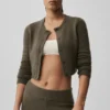 Cardigan corto New Class in misto lana e cashmere - Olive Tree