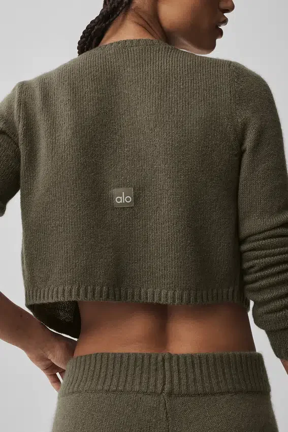 Cardigan corto New Class in misto lana e cashmere - Olive Tree