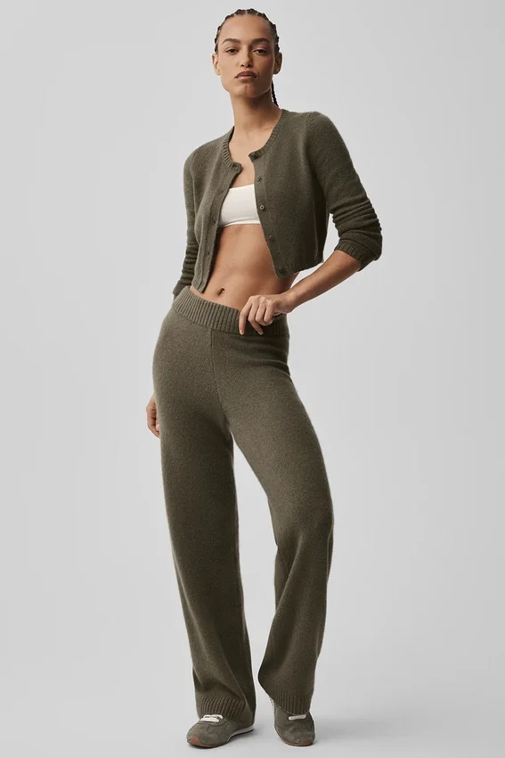 Cardigan corto New Class in misto lana e cashmere - Olive Tree