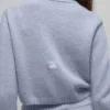 Cardigan corto New Class in misto lana e cashmere - Winter Frost