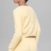 Cardigan corto Snuggle up Maglione - Giallo candela