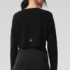 Cardigan in cashmere a trama waffle - Nero