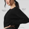 Cardigan in cashmere a trama waffle - Nero