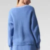 Cardigan in maglia Tennis Club - Blu cristallino/Bianco
