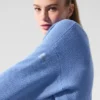 Cardigan in maglia Tennis Club - Blu cristallino/Bianco