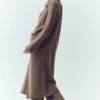 Cardigan lungo in cashmere Northstar - Cacao alpino melange