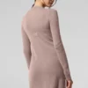 Cardigan lungo in cashmere trasparente - Grigio talpa
