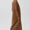 Cardigan lungo in cashmere trasparente - Marrone baciato dal sole