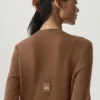 Cardigan lungo in cashmere trasparente - Marrone baciato dal sole