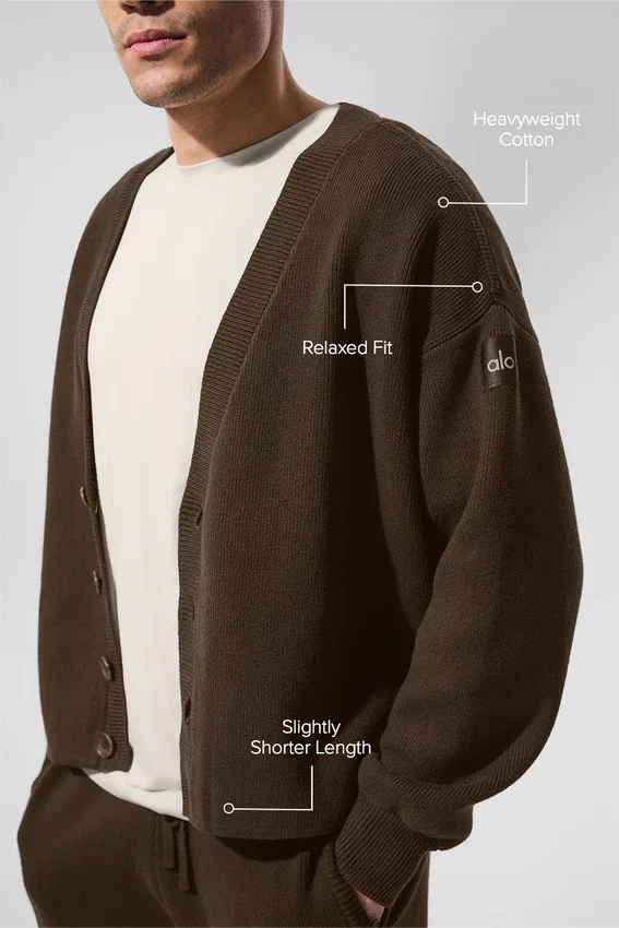 Cardigan Maglione Scholar - Espresso