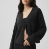 Cardigan New Class in lana e cashmere con cravatta - Nero