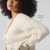 Cardigan Winter Bliss a trecce - Avorio