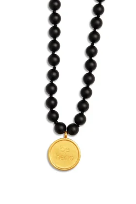 Collana Mala in onice nero
