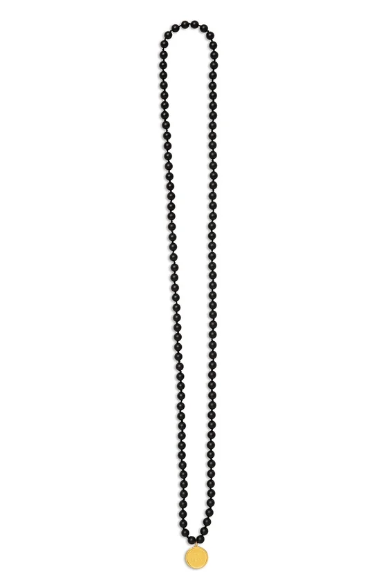 Collana Mala in onice nero