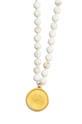 Collana Mala in turchese bianco