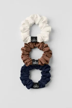 Confezione da 3 mini elastici Fresh - Marrone baciato dal sole/Avorio/Blu navy