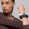 Confezione da 3 mini elastici Fresh - Marrone pietra/Bianco/Verde trifoglio