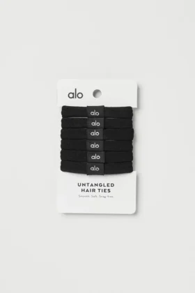 Confezione da 6 elastici per capelli Untangled - Nero