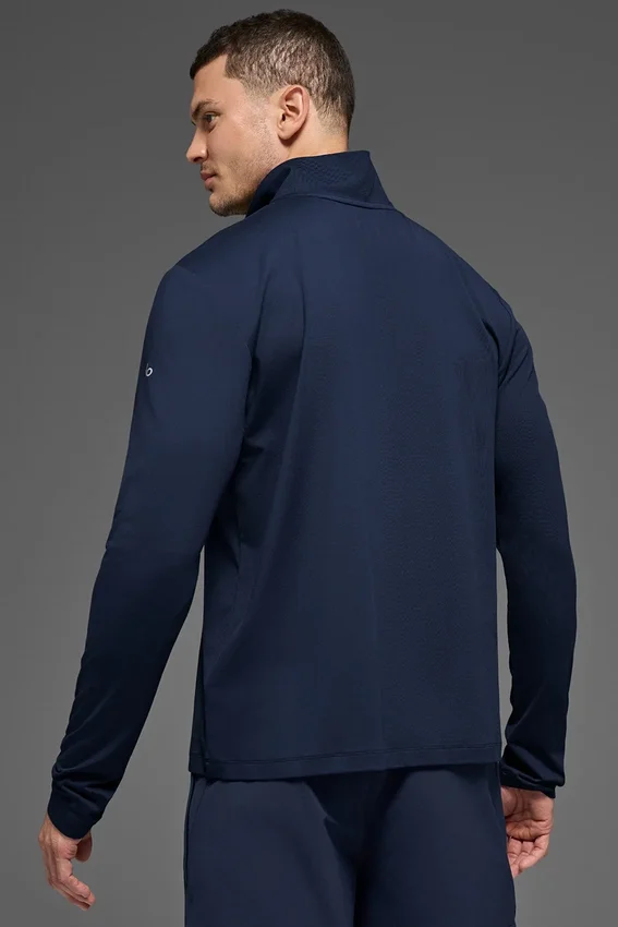 Conquer 1/4 Zip Reform maniche lunghe - Blu navy