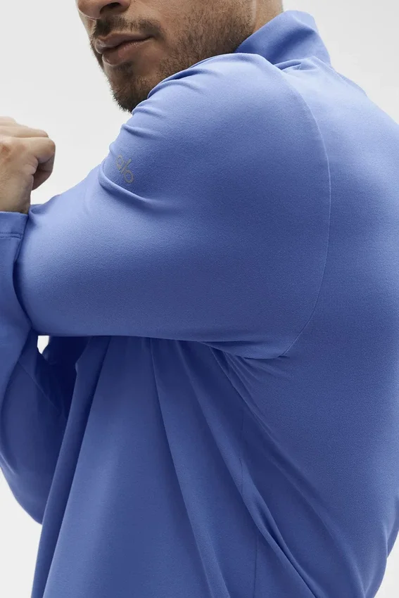 Conquer 1/4 Zip Reform maniche lunghe - Blu Provenza
