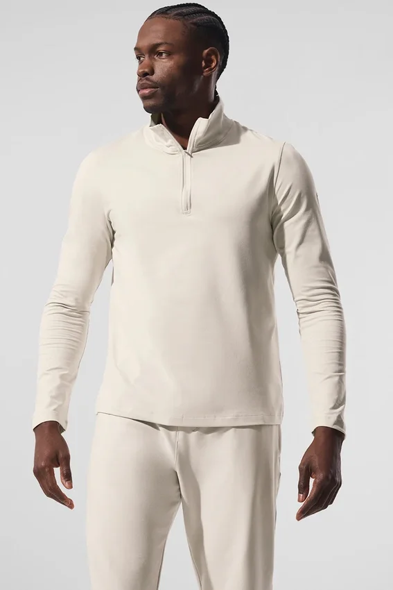 Conquer 1/4 Zip Reform maniche lunghe - Bone